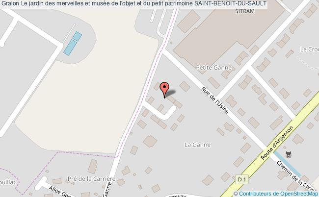 plan Le Jardin Des Merveilles Et Musée De L'objet Et Du Petit Patrimoine Saint-benoit-du-sault SAINT-BENOIT-DU-SAULT