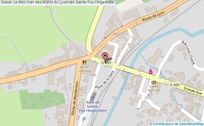 plan Le Mini Train Des Monts Du Lyonnais Sainte-foy-l'argentière Sainte-Foy-l'Argentière