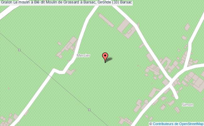 Le moulin à Blé dit Moulin de Grossard à Barsac, Gironde (33)