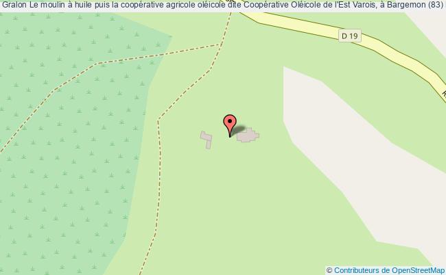 plan Le Moulin à Huile Puis La Coopérative Agricole Oléicole Dite Coopérative Oléicole De L'est Varois, à Bargemon (83) Bargemon Bargemon