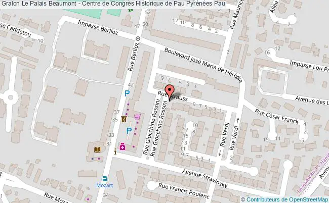 plan Le Palais Beaumont - Centre De Congrès Historique De Pau Pyrénées Pau Pau
