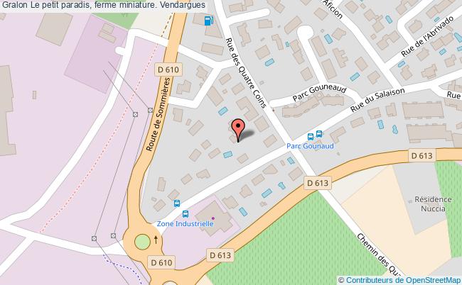 plan Le Petit Paradis, Ferme Miniature. Vendargues Vendargues