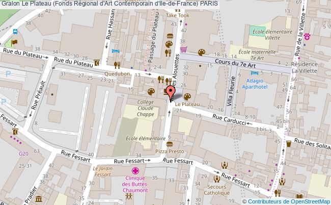 plan Le Plateau (fonds Régional D'art Contemporain D'ile-de-france) Paris PARIS