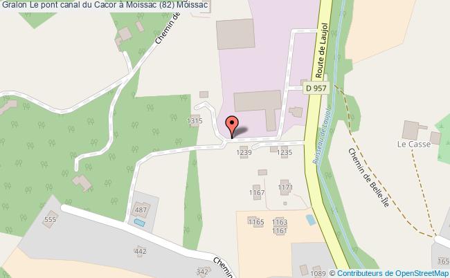 plan Le Pont Canal Du Cacor à Moissac (82) Moissac Moissac