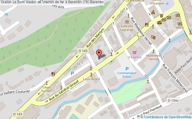 plan Le Pont Viaduc De Chemin De Fer à Barentin (76) Barentin Barentin