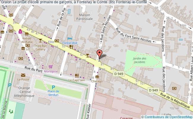 plan Le Projet D'école Primaire De Garçons, à Fontenay Le Comte (85) Fontenay-le-comte Fontenay-le-Comte