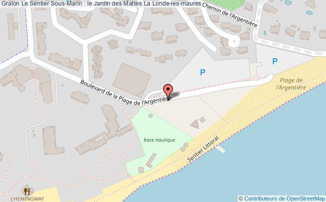plan Le Sentier Sous-marin : Le Jardin Des Mattes La Londe-les-maures La Londe-les-maures