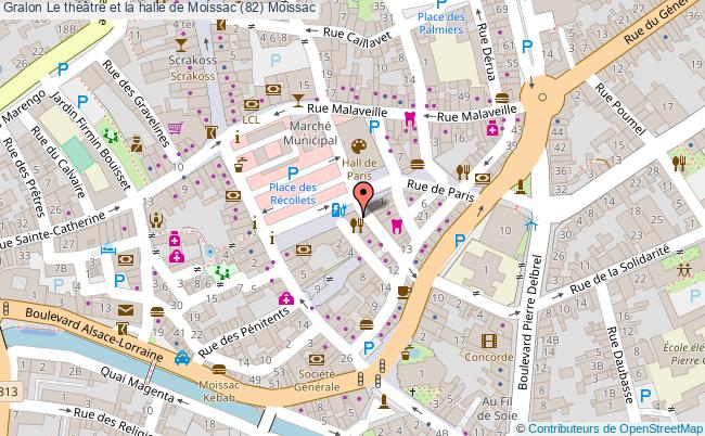 plan Le Théâtre Et La Halle De Moissac (82) Moissac Moissac