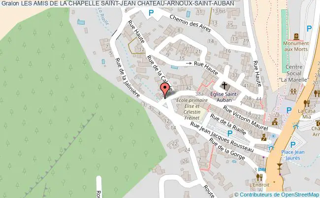 plan Les Amis De La Chapelle Saint-jean Chateau-arnoux-saint-auban CHATEAU-ARNOUX-SAINT-AUBAN