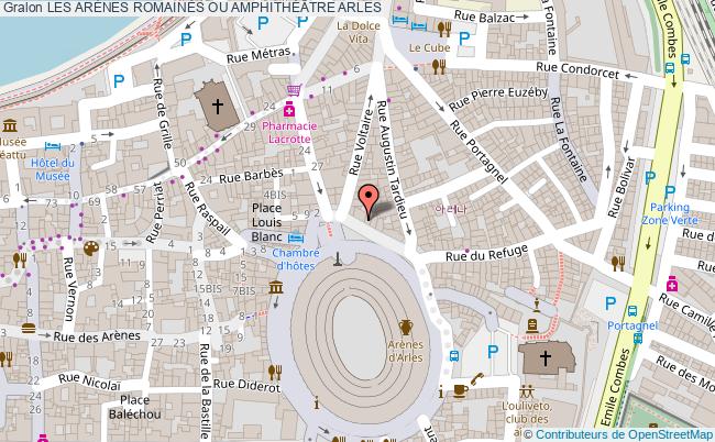 plan Les ArÈnes Romaines Ou AmphithÉÂtre Arles ARLES