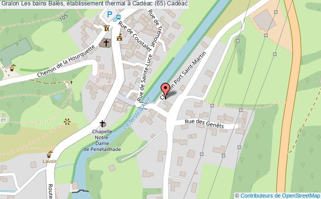 plan Les Bains Balès, établissement Thermal à Cadéac (65) Cadéac Cadéac