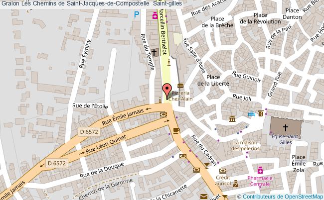plan Les Chemins De Saint-jacques-de-compostelle  Saint-gilles Saint-gilles