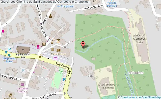 plan Les Chemins De Saint-jacques De Compostelle Chaponost Chaponost