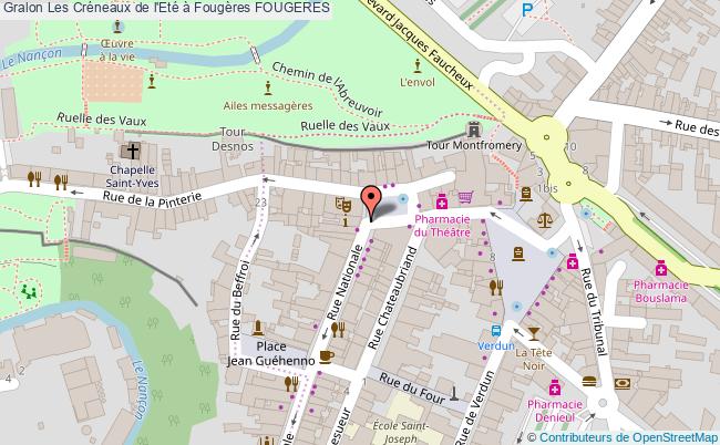 plan Les Créneaux De L'eté à Fougères Fougeres FOUGERES
