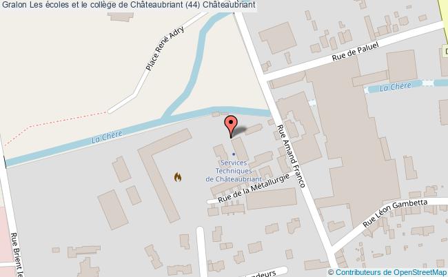 plan Les écoles Et Le Collège De Châteaubriant (44) Châteaubriant Châteaubriant