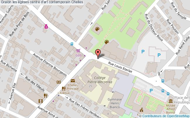plan Les églises Centre D'art Contemporain Chelles Chelles