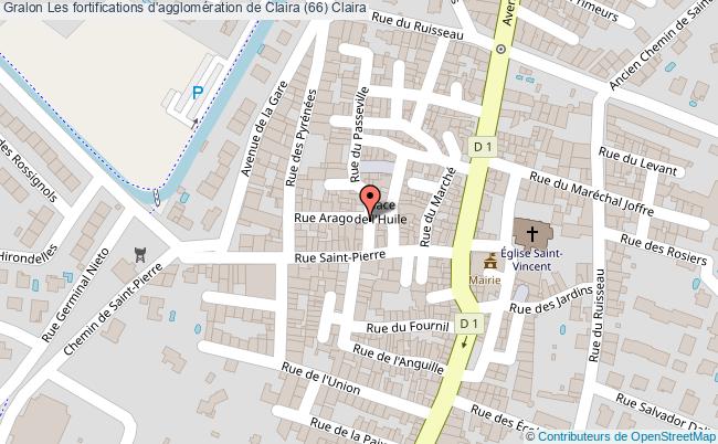 plan Les Fortifications D'agglomération De Claira (66) Claira Claira