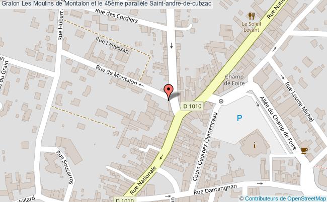 plan Les Moulins De Montalon Et Le 45ème Parallèle Saint-andre-de-cubzac Saint-andre-de-cubzac