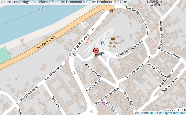 plan Les Vestiges Du Château Féodal De Beaumont Sur Oise Beaumont-sur-oise Beaumont-sur-Oise