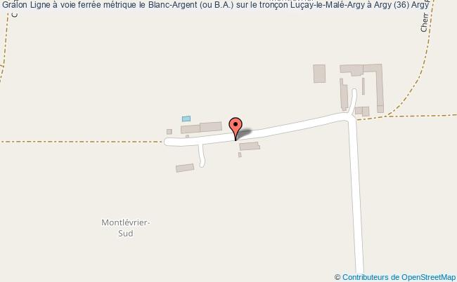 plan Ligne à Voie Ferrée Métrique Le Blanc-argent (ou B.a.) Sur Le Tronçon Luçay-le-malé-argy à Argy (36) Argy Argy