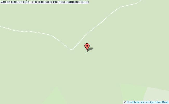 plan Ligne Fortifiée : 12e Caposaldo Peirafica-sabbione Tende Tende