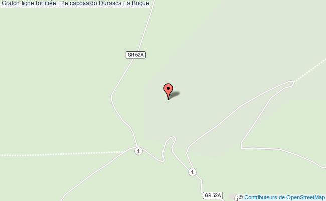 plan Ligne Fortifiée : 2e Caposaldo Durasca La Brigue La Brigue