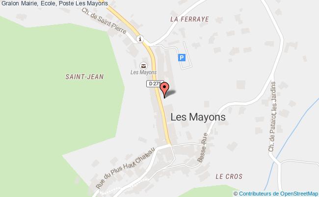 plan Mairie, Ecole, Poste Les Mayons Les Mayons