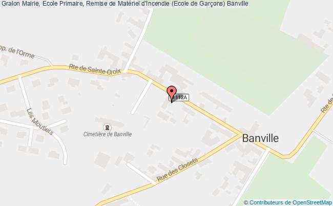 plan Mairie, Ecole Primaire, Remise De Matériel D'incendie (ecole De Garçons) Banville Banville