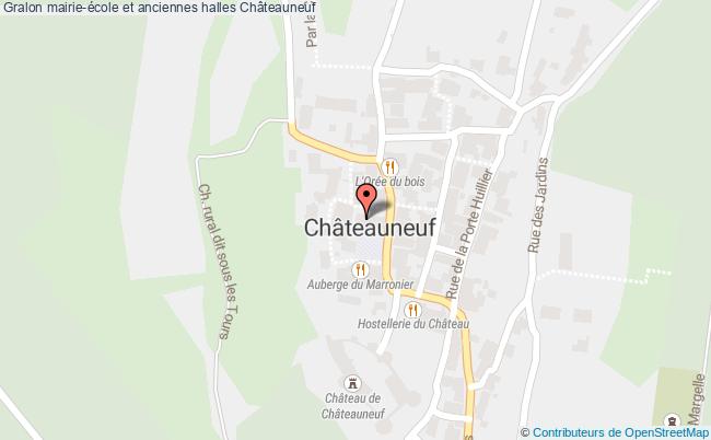 plan Mairie-école Et Anciennes Halles Châteauneuf Châteauneuf