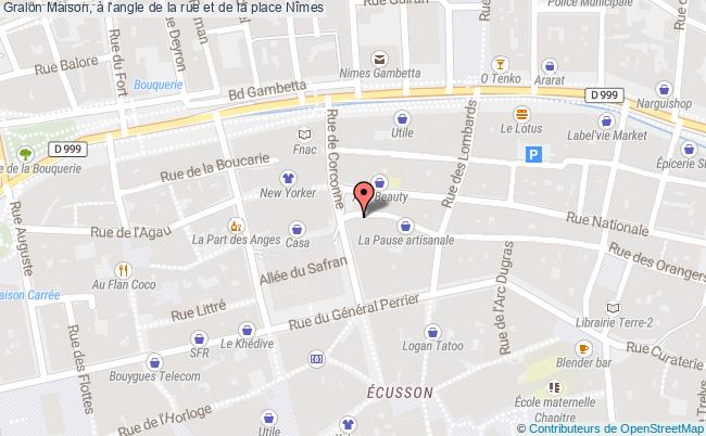 plan Maison, à L'angle De La Rue Et De La Place Nîmes Nîmes