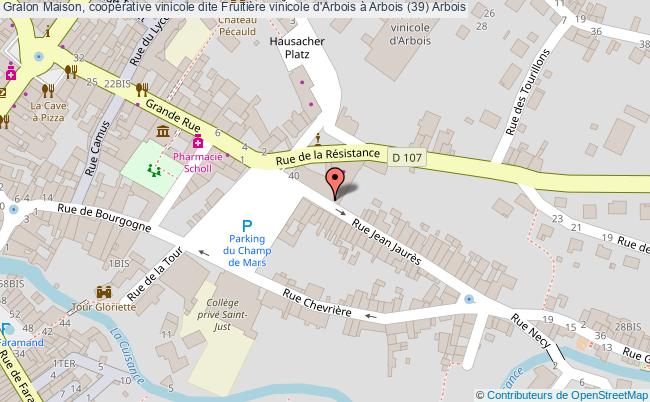 plan Maison, Coopérative Vinicole Dite Fruitière Vinicole D'arbois à Arbois (39) Arbois Arbois