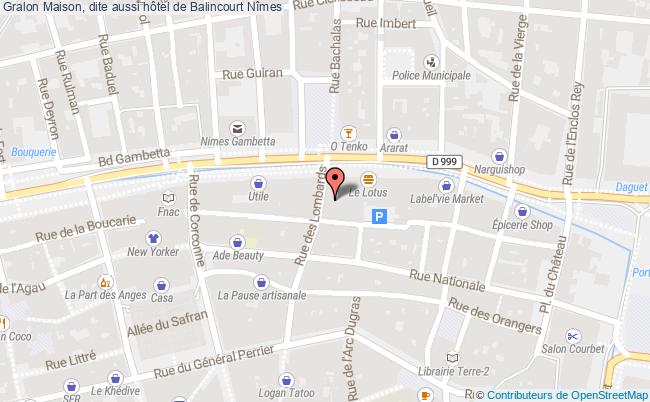 plan Maison, Dite Aussi Hôtel De Balincourt Nîmes Nîmes