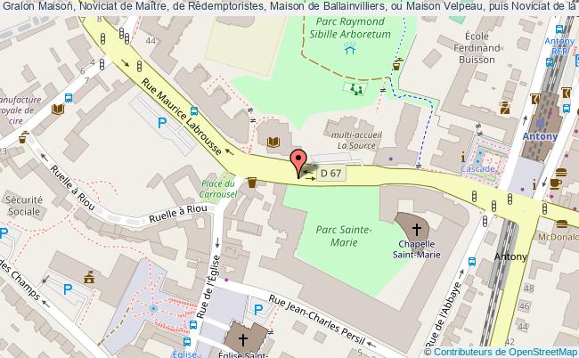 Maison, Noviciat de Maître, de Rédemptoristes, Maison de Ballainvilliers, ou Maison Velpeau, puis Noviciat de la Congrégation du Très Saint-Rédempteur, puis Pouponnière Paul Manchon à Antony (92)