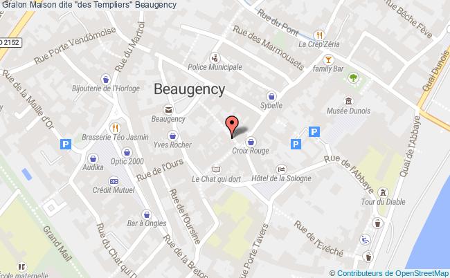 plan Maison Dite "des Templiers" Beaugency Beaugency