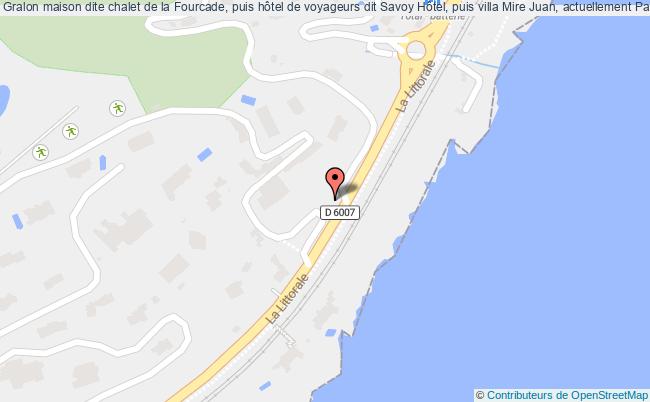 plan Maison Dite Chalet De La Fourcade, Puis Hôtel De Voyageurs Dit Savoy Hôtel, Puis Villa Mire Juan, Actuellement Palais Mire Juan Cannes Cannes