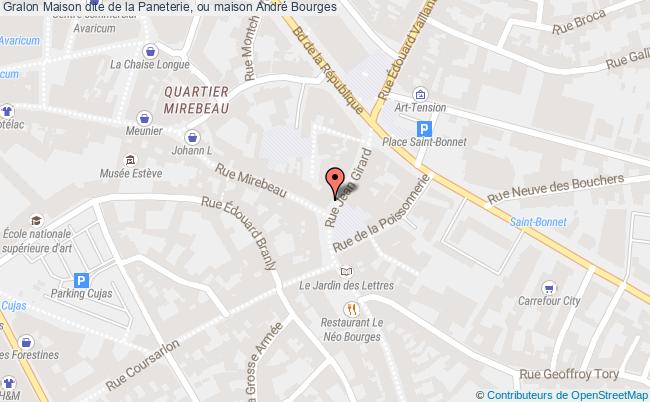 plan Maison Dite De La Paneterie, Ou Maison André Bourges Bourges