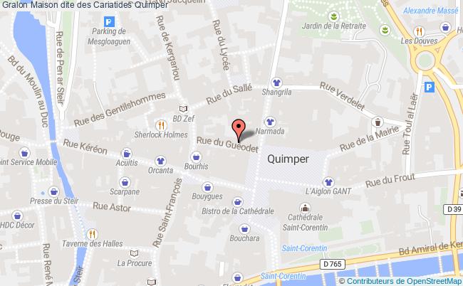 plan Maison Dite Des Cariatides Quimper Quimper