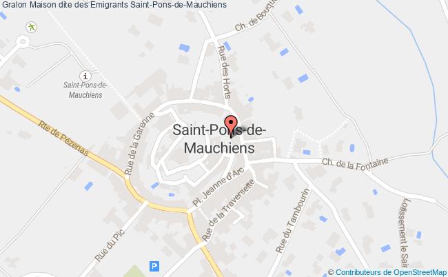 plan Maison Dite Des Emigrants Saint-pons-de-mauchiens Saint-Pons-de-Mauchiens