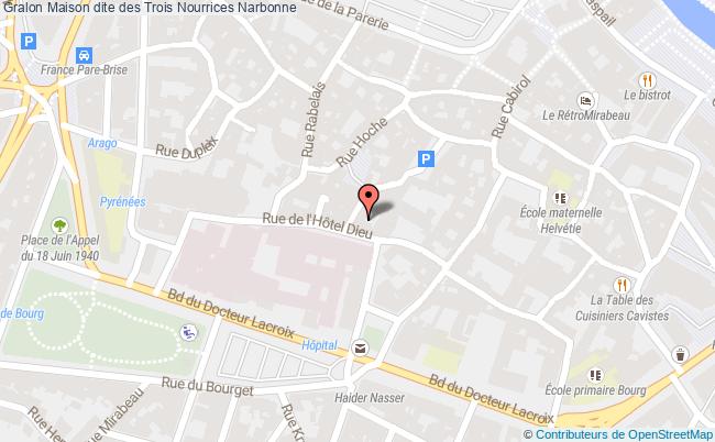 plan Maison Dite Des Trois Nourrices Narbonne Narbonne