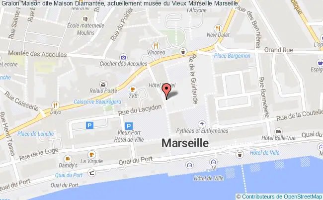 plan Maison Dite Maison Diamantée, Actuellement Musée Du Vieux Marseille Marseille Marseille