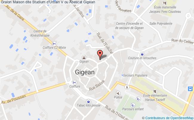 plan Maison Dite Studium D'urbain V Ou Abescat Gigean Gigean