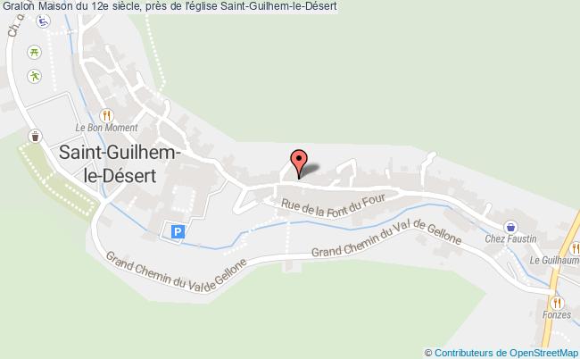 plan Maison Du 12e Siècle, Près De L'église Saint-guilhem-le-désert Saint-Guilhem-le-Désert