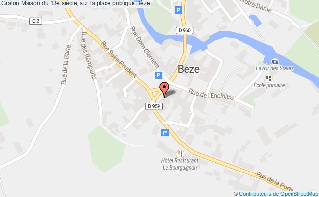 plan Maison Du 13e Siècle, Sur La Place Publique Bèze Bèze