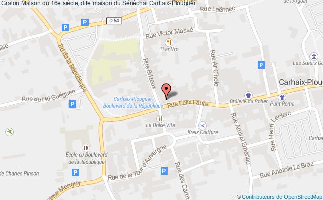 plan Maison Du 16e Siècle, Dite Maison Du Sénéchal Carhaix-plouguer Carhaix-Plouguer