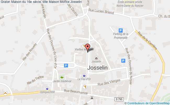 plan Maison Du 16e Siècle, Dite Maison Morice Josselin Josselin