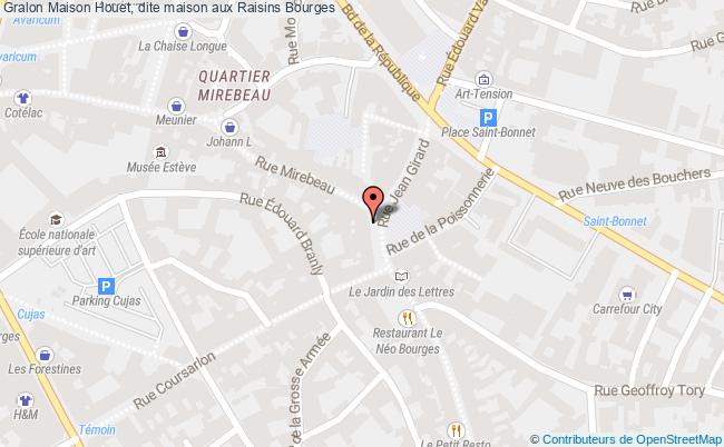 plan Maison Houet, Dite Maison Aux Raisins Bourges Bourges