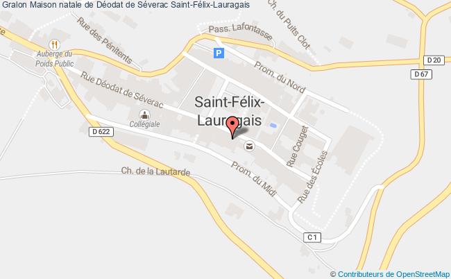 plan Maison Natale De Déodat De Séverac Saint-félix-lauragais Saint-Félix-Lauragais