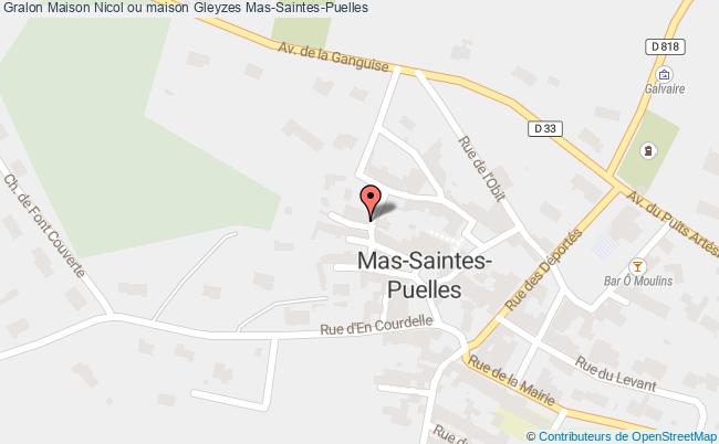 plan Maison Nicol Ou Maison Gleyzes Mas-saintes-puelles Mas-Saintes-Puelles