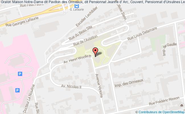 plan Maison Notre-dame Dit Pavillon Des Ormeaux, Dit Pensionnat Jeanne D' Arc, Couvent, Pensionnat D'ursulines Le Havre Le Havre