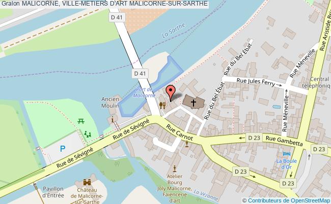 plan Malicorne, Ville-metiers D'art Malicorne-sur-sarthe MALICORNE-SUR-SARTHE